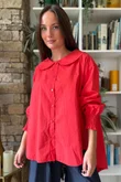 Paloma Tela Peter Pan Blouse Chilli